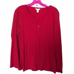 Charter Club Red Pajama Top - XL